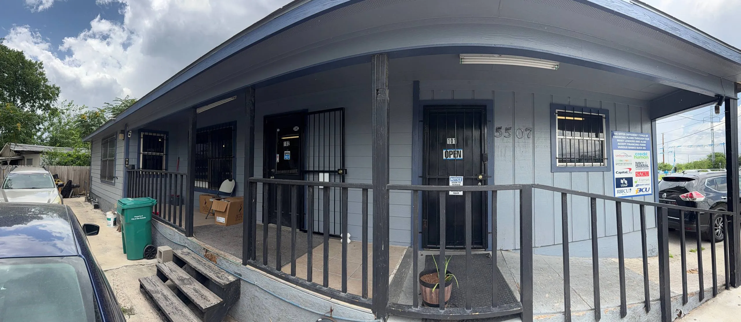 The TrueValue Motors lot office in San Antonio